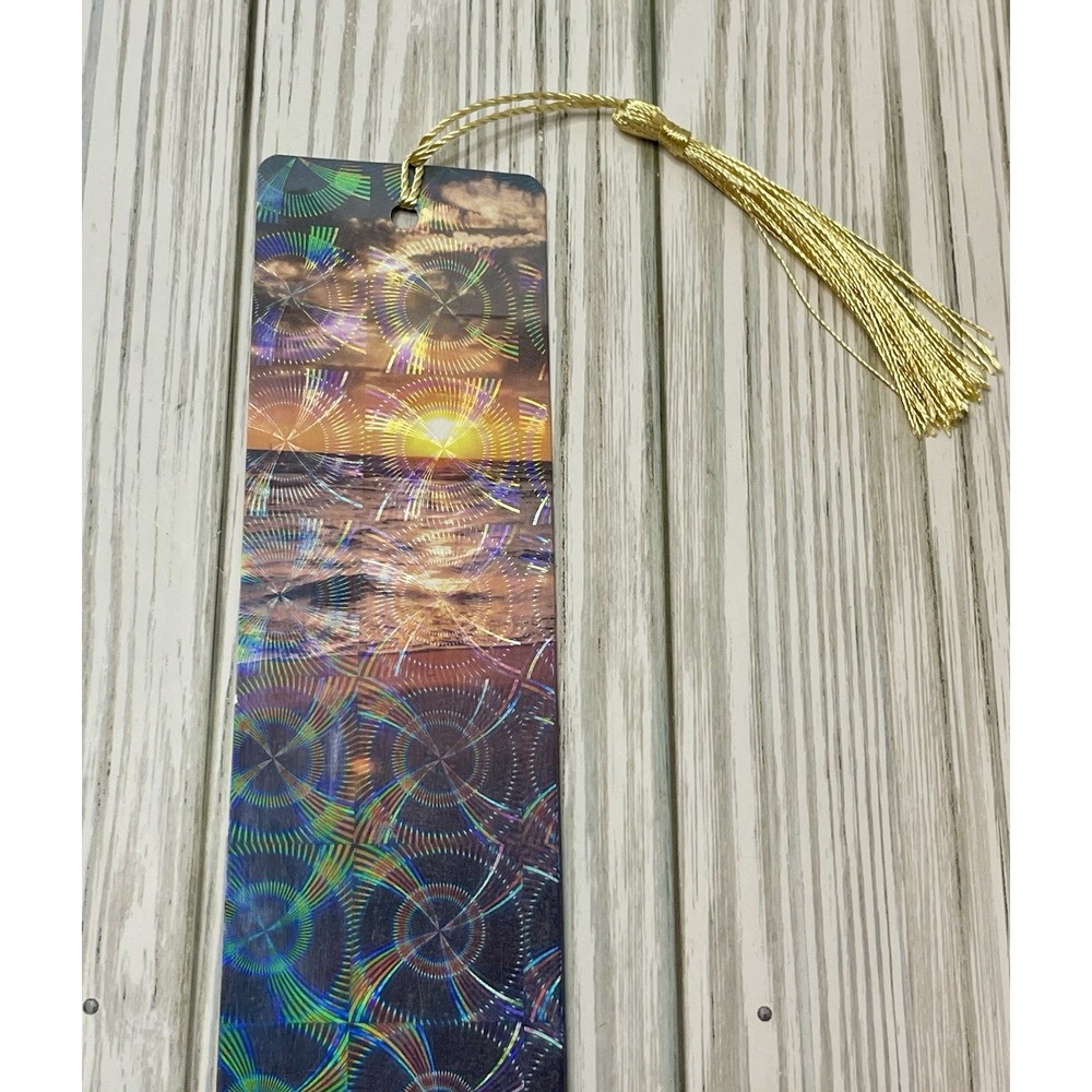 Beach Sunrise/Sunset Bookmark - Handmade Laminated Bookmark, Book Reader Gift